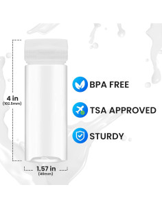 Botellas de Viaje Venicor 5 Pack 100ml Aprobadas por TSA 2