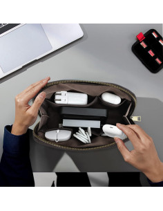 Organizador de Viaje de Cuero Contacts MC1034 para Cables y Accesorios 2