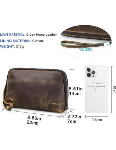 Organizador de Viaje de Cuero Contacts MC1034 para Cables y Accesorios