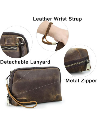 Organizador de Viaje de Cuero Contacts MC1034 para Cables y Accesorios