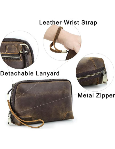 Organizador de Viaje de Cuero Contacts MC1034 para Cables y Accesorios