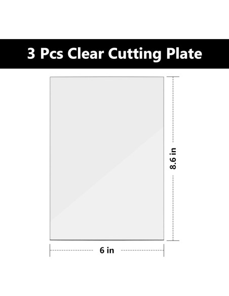 3 Almohadillas de Corte Acrílico Transparente Philbinden 22x15.5cm