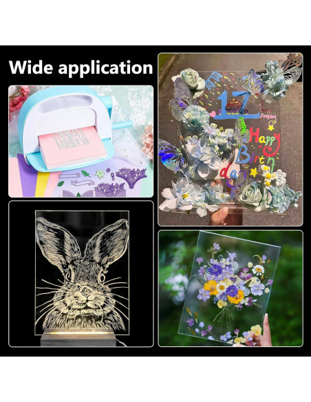 3 Almohadillas de Corte Acrílico Transparente Philbinden 22x15.5cm