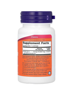 Suplemento de Vitamina B-12 NOW Foods 10,000 mcg 60 Pastillas 2