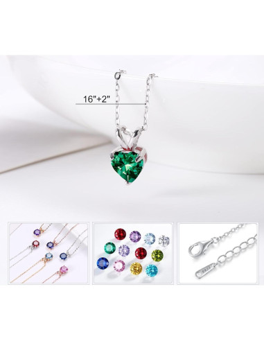 Collar de Nacimiento Corazón SMILEST Plata Ley 925 40.64cm