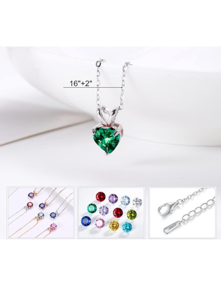 Collar de Nacimiento Corazón SMILEST Plata Ley 925 40.64cm