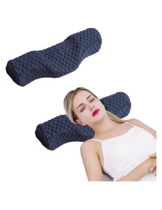 Almohada Cervical S-SNAIL-OO Espuma con Memoria 45x15cm Azul