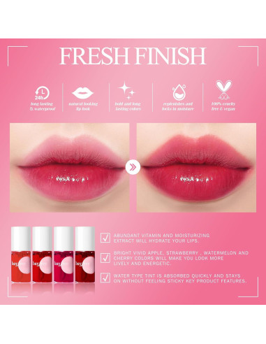 Juego de Tinte para Labios y Rubor Bayfree - Rojo Cereza