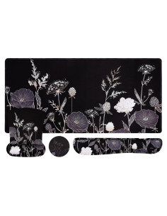 Conjunto Alfombrilla de Teclado y Ratón Ergonómico Mosiso Negro