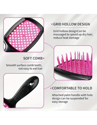 2 Cepillos Desenredantes Lixera para Cabello Rizado y Seco