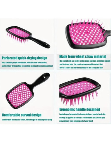 2 Cepillos Desenredantes Lixera para Cabello Rizado y Seco