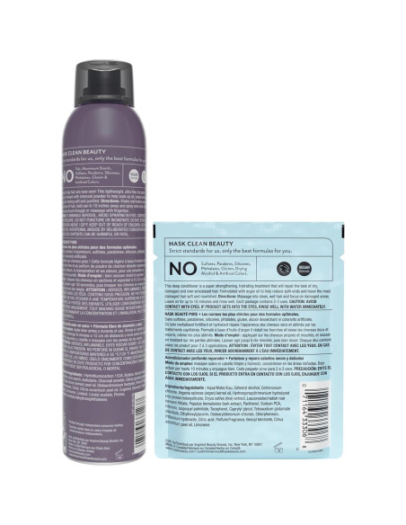 Dúo Champú Seco Aclarador de Carbón HASK 2x122g + Acondicionador Argán 49g