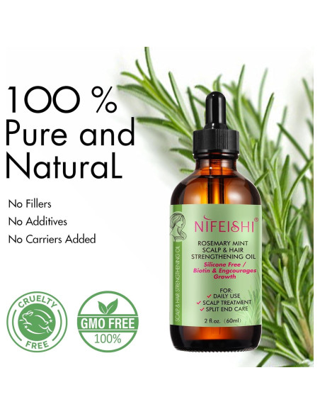 Aceite de Romero Bieyoc 100% Puro 60ml para Crecimiento Cabello