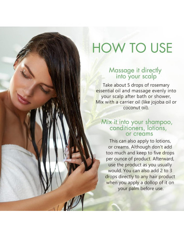 Aceite de Romero Bieyoc 100% Puro 60ml para Crecimiento Cabello