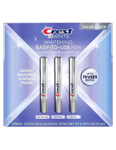 Lapiceros Blanqueadores Crest 3DWhite Enamel Safe 3 Piezas