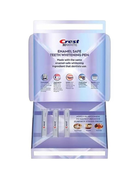 Lapiceros Blanqueadores Crest 3DWhite Enamel Safe 3 Piezas