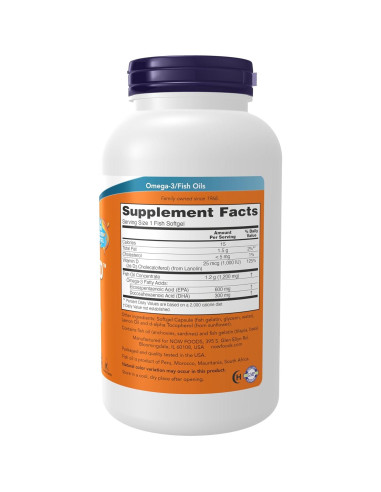 NOW Foods Ultra Omega 3-D Aceite de Pescado 180 Gelatinas