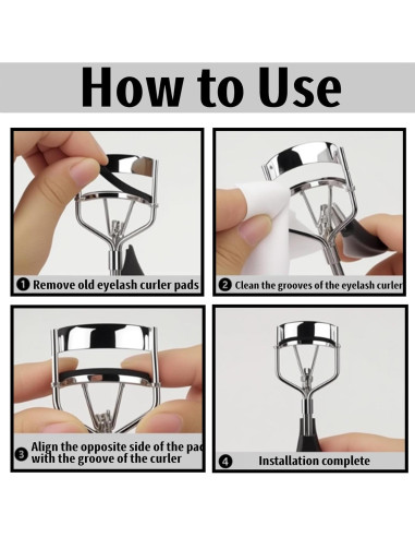 Almohadillas de Silicona para Rizador de Pestañas Tweezerman - 28 Piezas