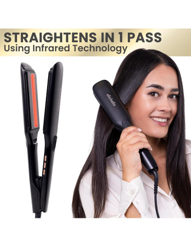 Plancha de Pelo ELLA BELLA de Titanio con Infrarrojos 36.8cm