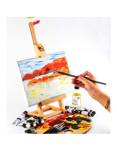 Set de Pinceles Filbert Transon 6pcs para Acrílico y Acuarela