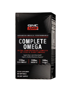 Suplemento Omega Completo GNC AMP 60 Cápsulas 1725mg