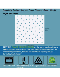 Forros de Horno de Aire BYKITCHEN 28x30 cm Papel Pergamino 100 Unidades 2