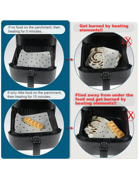 Forros de Horno de Aire BYKITCHEN 28x30 cm Papel Pergamino 100 Unidades