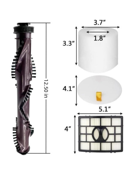 Cepillo y Filtro QINAN para Aspiradora Shark NV650 NV752 Cepillo y Filtro QINAN para Aspiradora Shark NV650 NV752