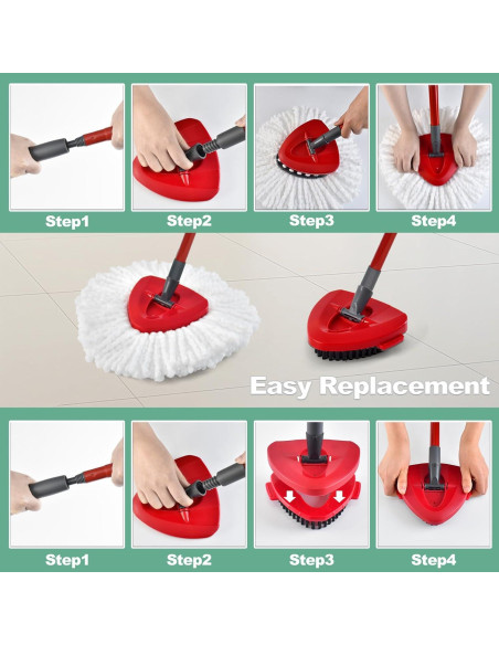 Reemplazo Cabezas de Mop Microfibra O-Cedar 3 Piezas + Cepillo