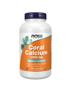NOW Foods Calcio de Coral 1000 mg 250 Cápsulas Veganas