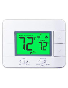 Termostato No Programable Garystat G711 2 Calor 2 Frío LCD Verde