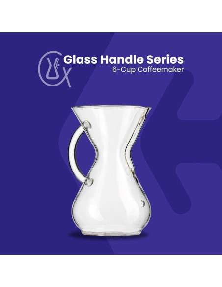 Cafetera Chemex de Vierta 6 Tazas Oro - Vidrio Borosilicato