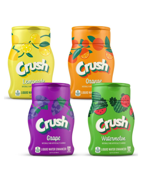 Mejorador de Agua Crush Verano - Sin Azúcar, 4 Botellas