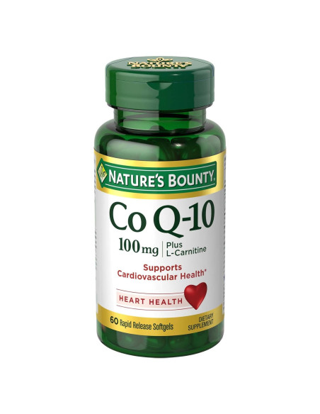 CoQ10 Nature's Bounty 100mg + L-Carnitina 60 Gelatinas Blandas CoQ10 Nature's Bounty 100mg + L-Carnitina 60 Gelatinas Blandas