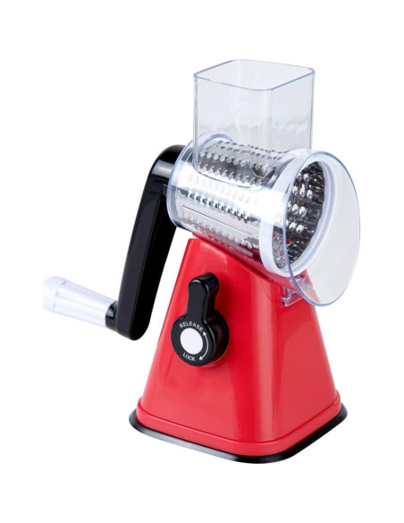 Rallador de Queso Rotatorio Met Lux 28x18 cm Rojo
