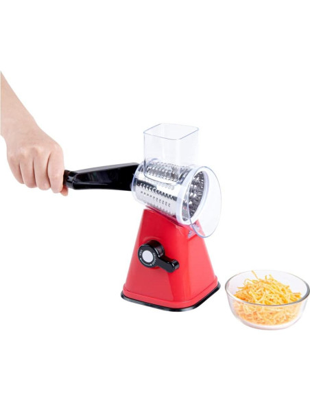 Rallador de Queso Rotatorio Met Lux 28x18 cm Rojo