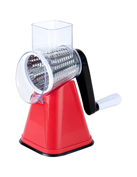 Rallador de Queso Rotatorio Met Lux 28x18 cm Rojo