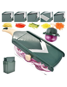 Rebanador Mandolina Ajustable NACOLUS con Cuchillas Intercambiables