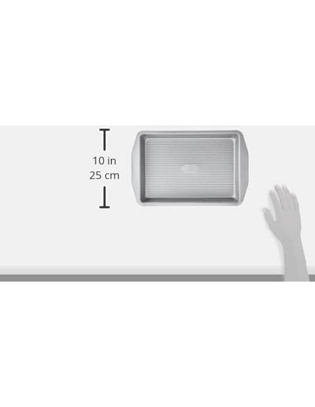 Sartén Rectangular USA Pan 23x33 cm Antiadherente Acero