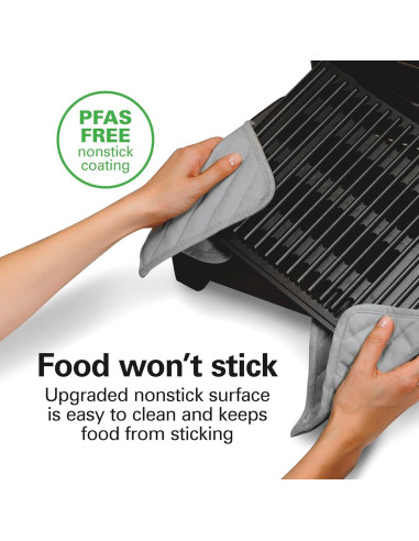 Parrilla Eléctrica Hamilton Beach 25360 con Control de Temperatura 232C