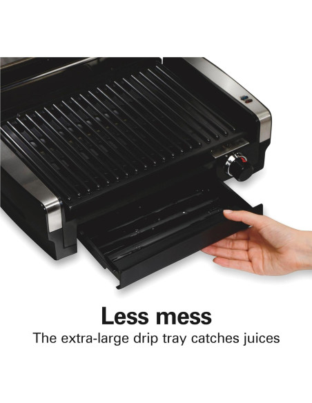 Parrilla Eléctrica Hamilton Beach 25360 con Control de Temperatura 232C