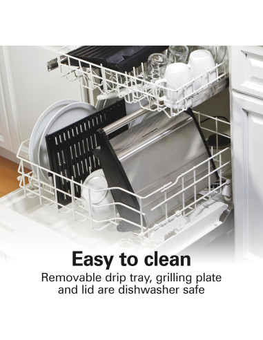 Parrilla Eléctrica Hamilton Beach 25360 con Control de Temperatura 232C