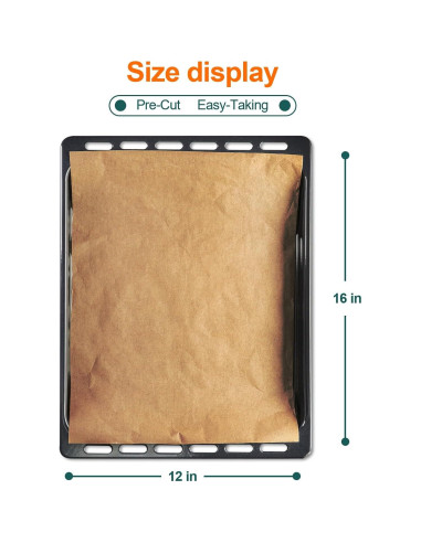 60 Hojas de Papel Pergamino ETIONFUN 30.48x40.64 cm Sin Blanquear