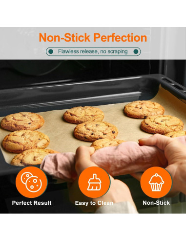 60 Hojas de Papel Pergamino ETIONFUN 30.48x40.64 cm Sin Blanquear