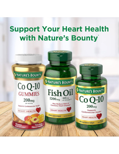 CoQ10 Nature's Bounty 100mg + L-Carnitina 60 Gelatinas Blandas