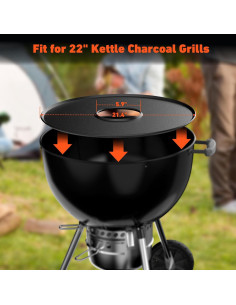 Plancha de Cerámica Skyflame para Parrilla de Carbón 22" 2