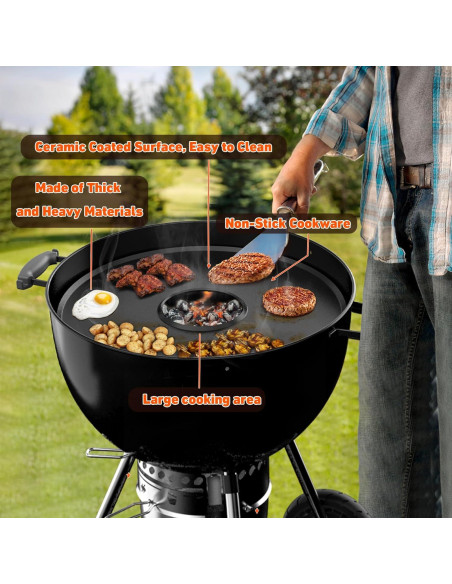 Plancha de Cerámica Skyflame para Parrilla de Carbón 22"