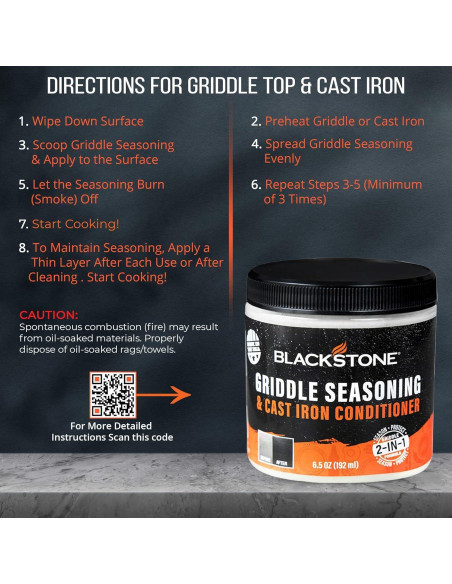 Acondicionador y Limpiador 2 en 1 Blackstone 249g Hierro Fundido