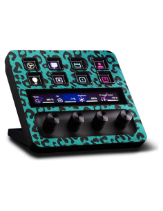 Piel de Fibra de Carbono MightySkins para Elgato Stream Deck + Leopardo Teal