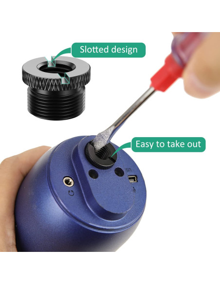 Adaptador de Metal 3/8 a 5/8 para Micrófono Blue Yeti - Rigych